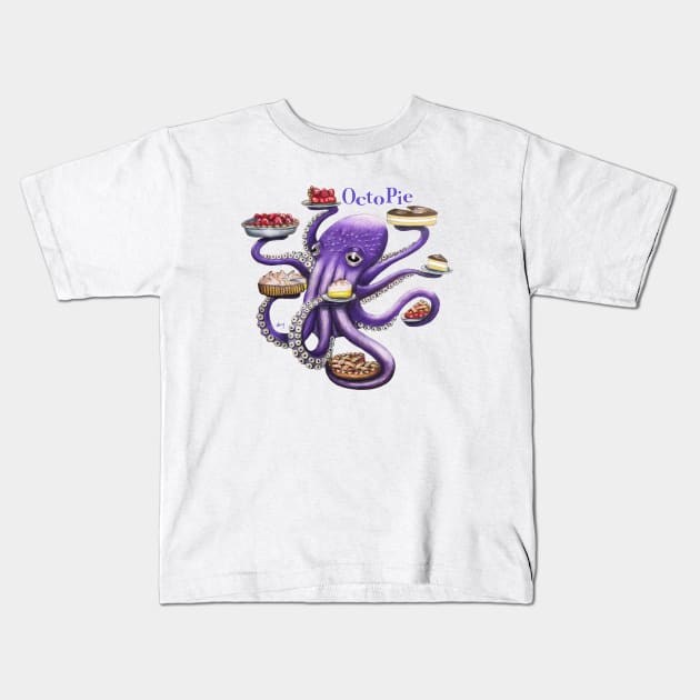 "OctoPie" - OctoKick collection Kids T-Shirt by GardenPartyArt